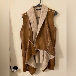 Ranch Style Leather Fur Lined Vest